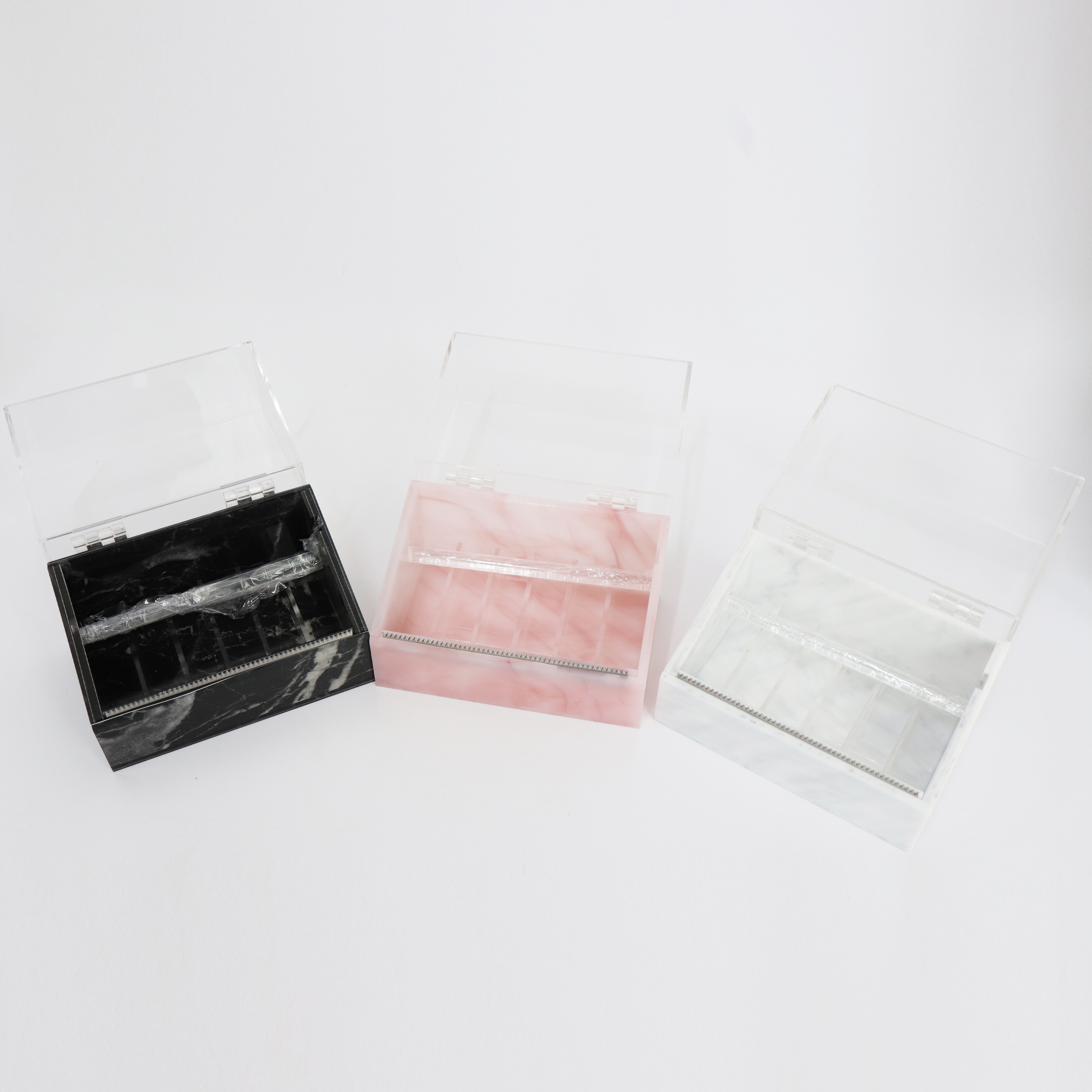 BY Dustproof Acrylic Lash Tape Cutter Box With Cover