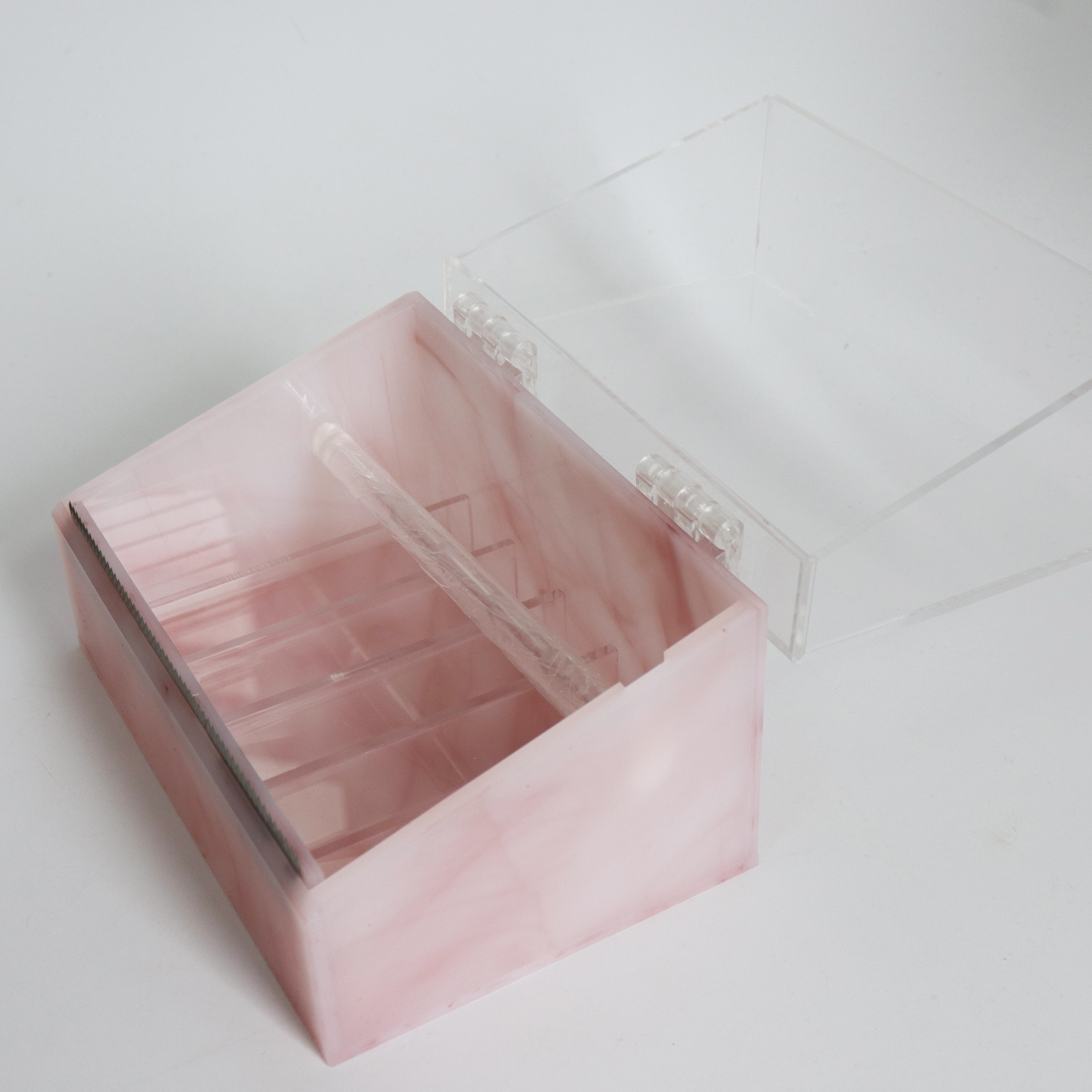 BY Dustproof Acrylic Lash Tape Cutter Box With Cover