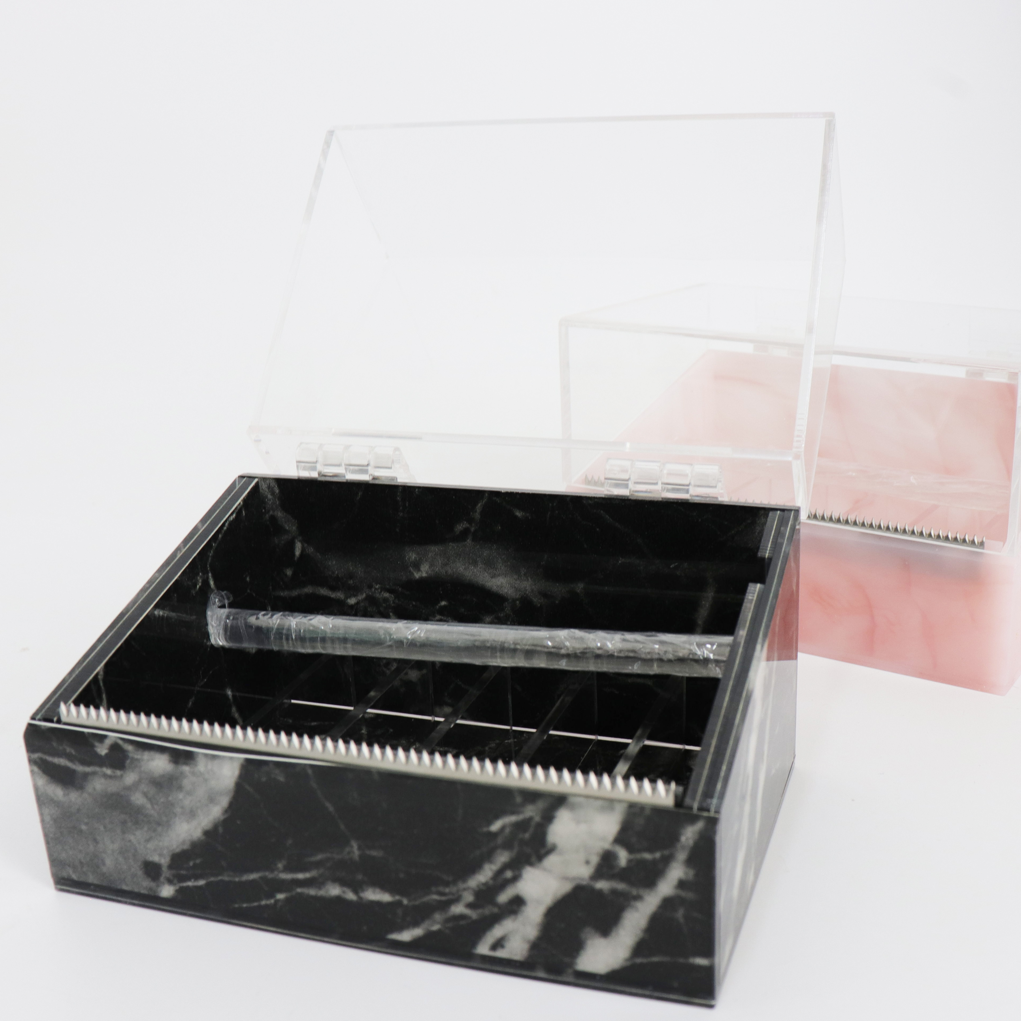 BY Dustproof Acrylic Lash Tape Cutter Box With Cover