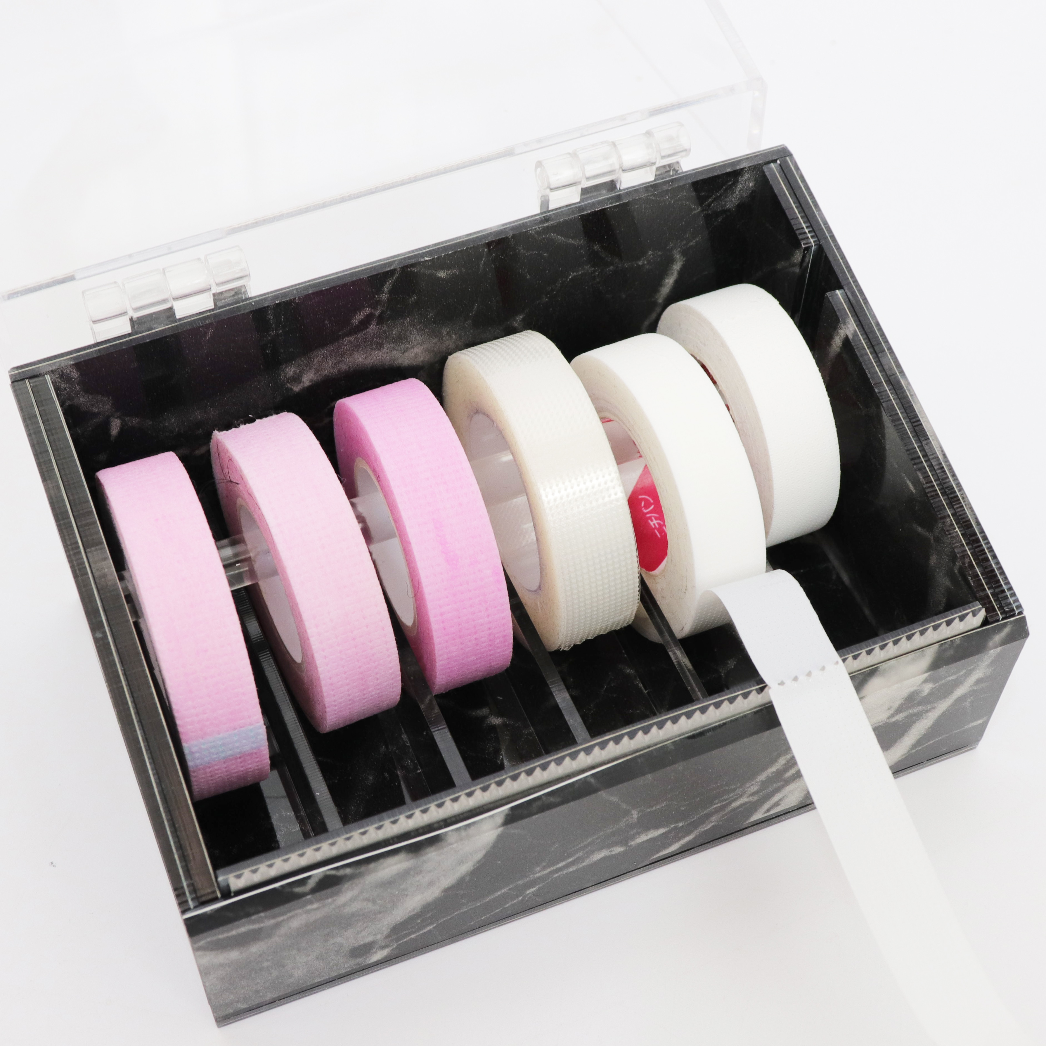 BY Dustproof Acrylic Lash Tape Cutter Box With Cover