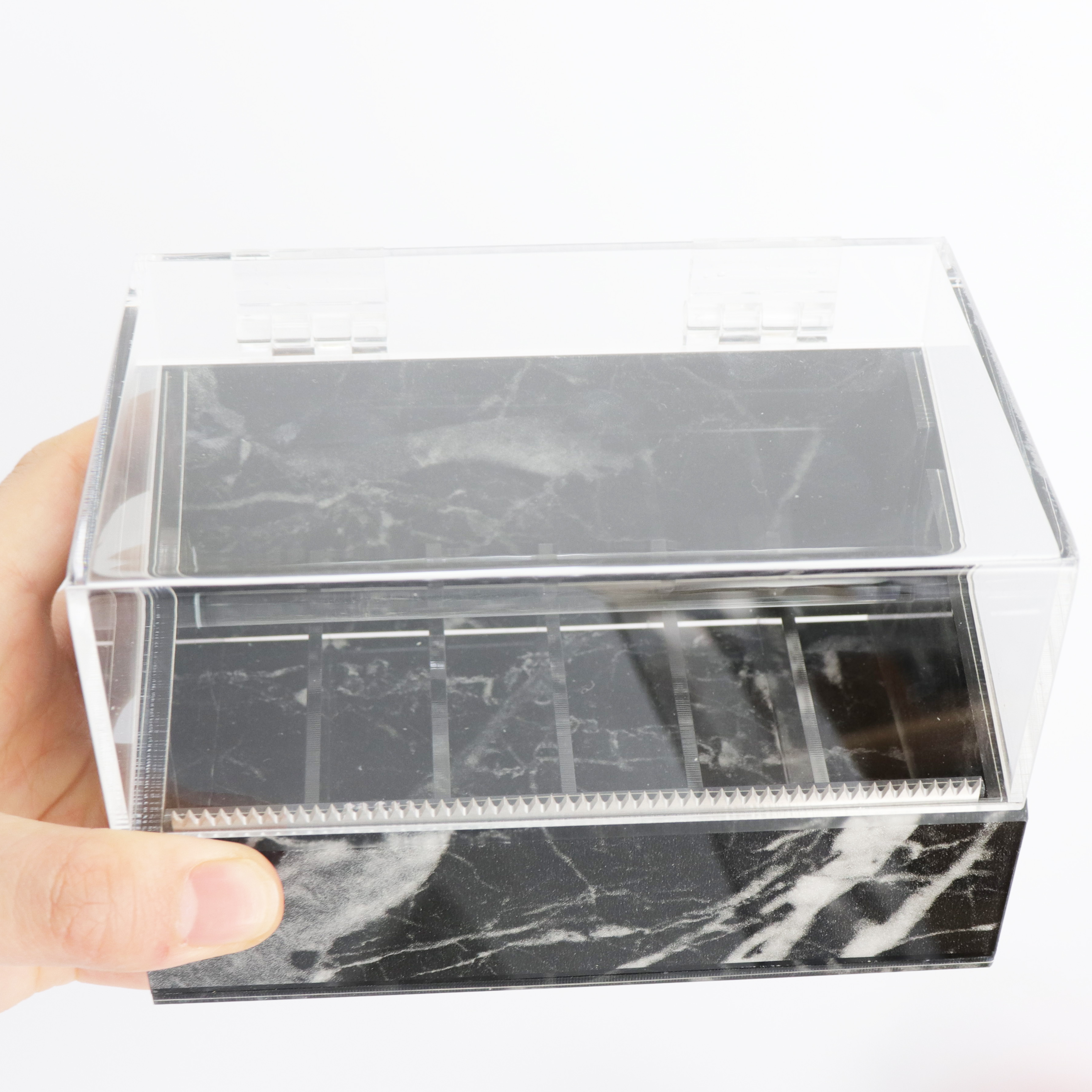BY Dustproof Acrylic Lash Tape Cutter Box With Cover