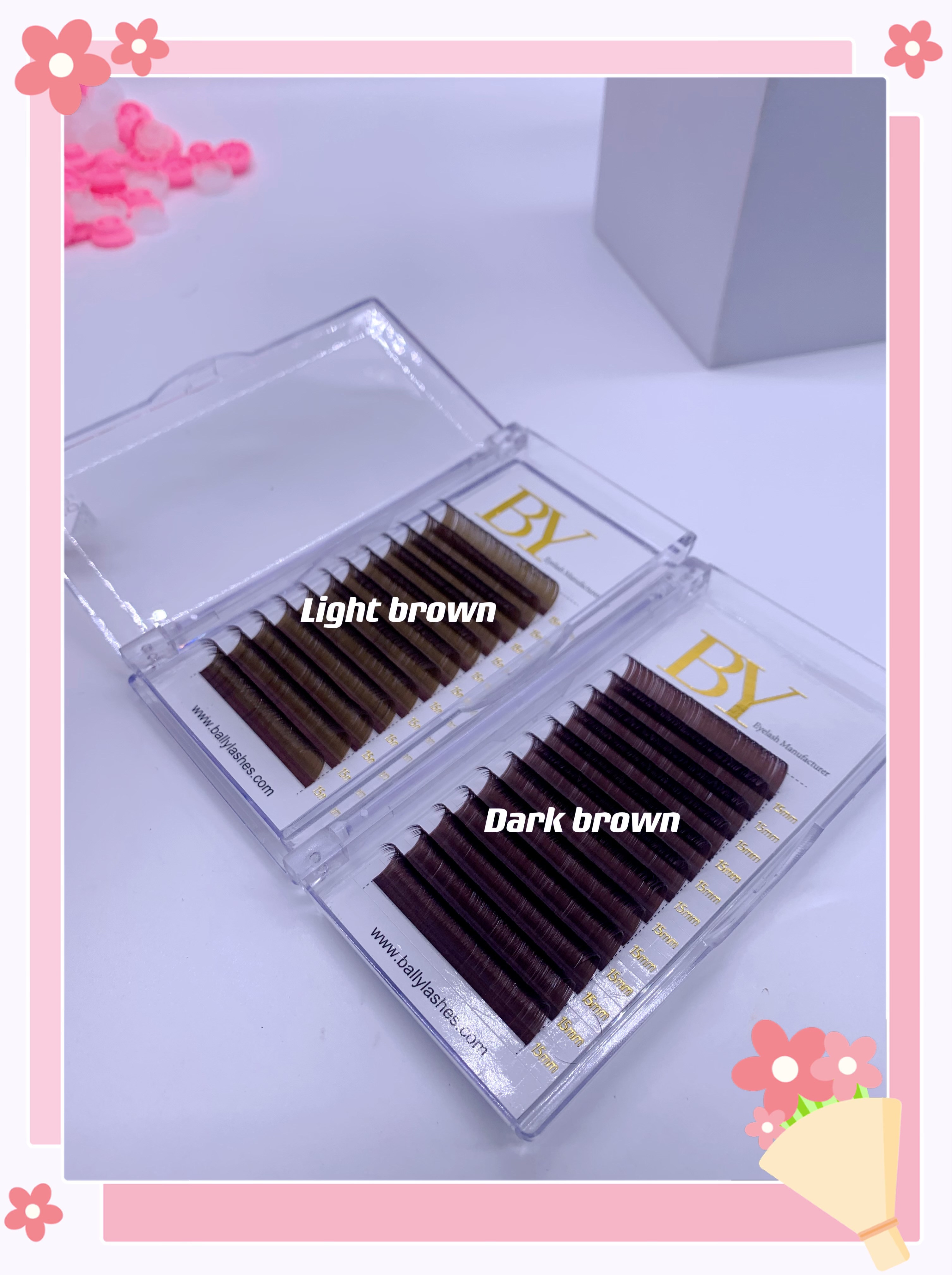 BY 0.03 Thickness Brown Volume Lashes