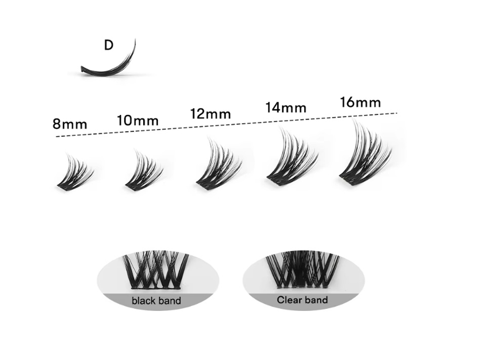 BY 8-16mix DIY clusters lashes