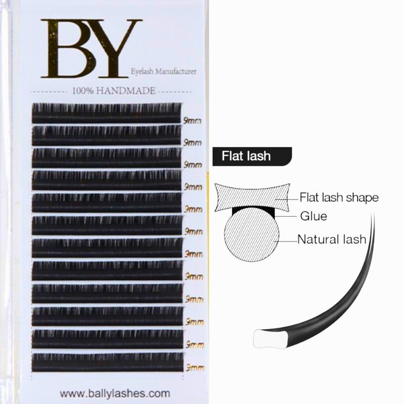 BY  0.15/0.20MM Ellipse Flat lash 100% Handmade Mixed tray 