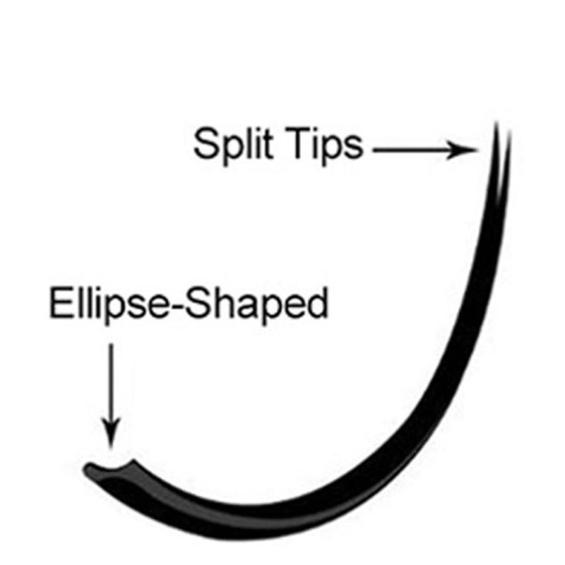 BY  0.15/0.20MM Ellipse Flat lash 100% Handmade Mixed tray 